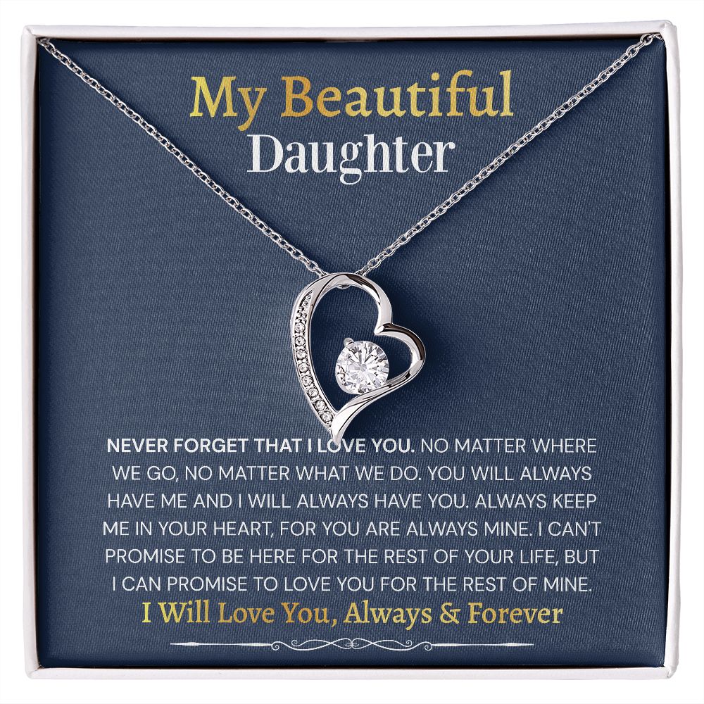 Forever Love Necklace Gift to Daughter Gift For Mom, necklace For Wife, Gift For Mother's Day