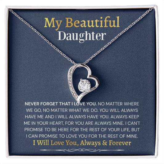 Forever Love Necklace Gift to Daughter Gift For Mom, necklace For Wife, Gift For Mother's Day