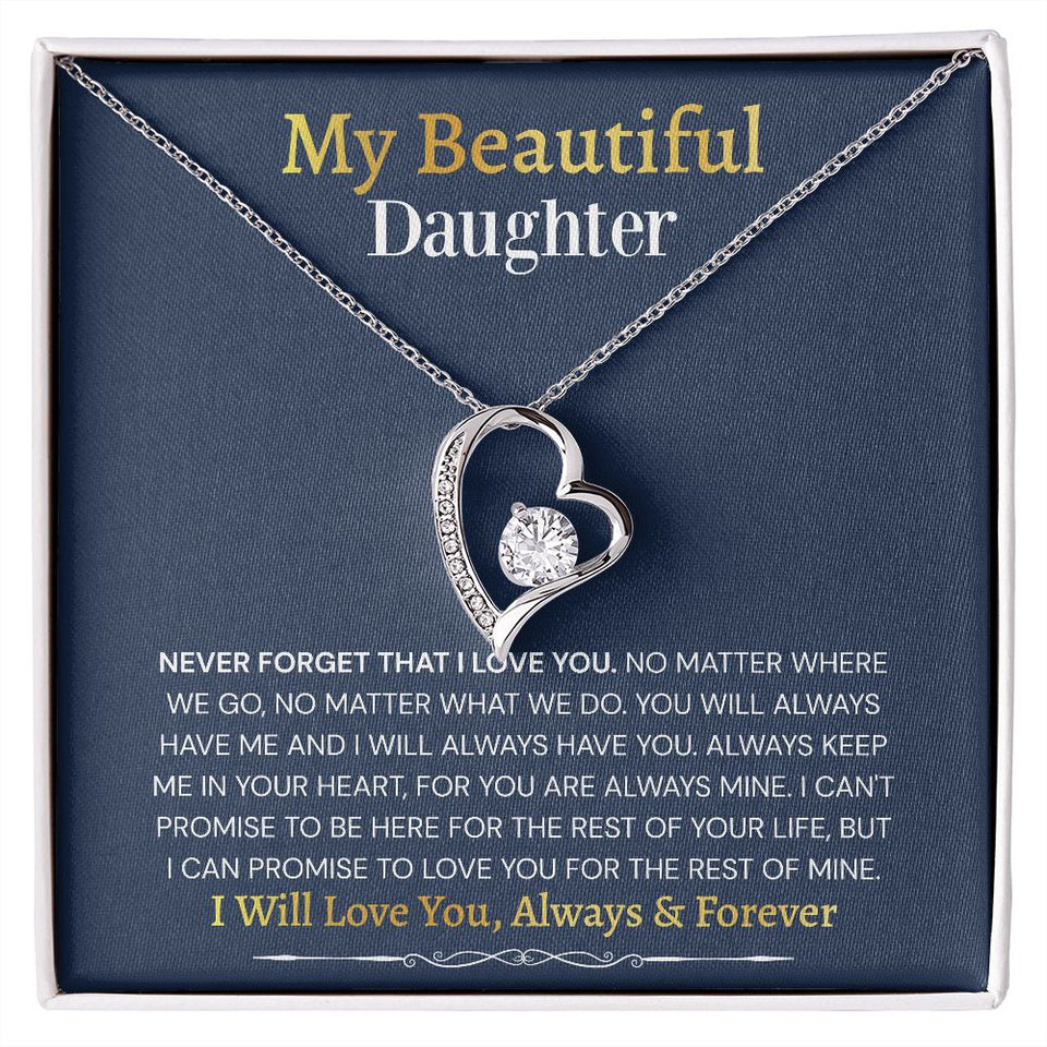 Forever Love Necklace Gift to Daughter Gift For Mom, necklace For Wife, Gift For Mother's Day