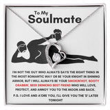 To My Soulmate - Forever Love Necklace - Booty Grabbin' - White Card