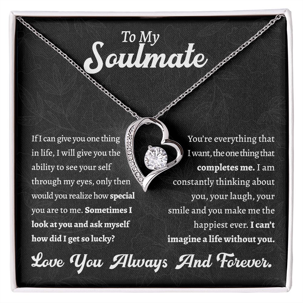Forever Love Necklace, Special Gift to My Soulmate Gift For Mom, necklace For Wife, Gift For Mother's Day
