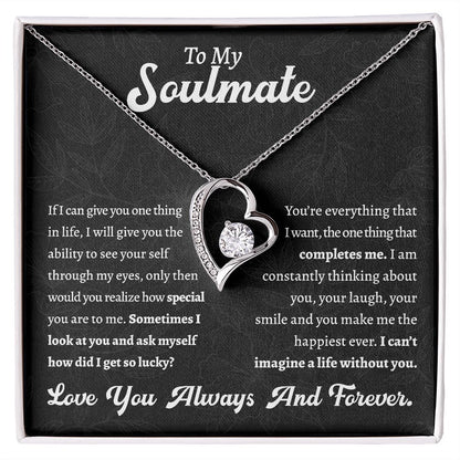 Forever Love Necklace, Special Gift to My Soulmate Gift For Mom, necklace For Wife, Gift For Mother's Day