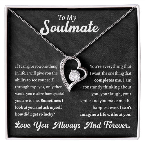 Forever Love Necklace, Special Gift to My Soulmate Gift For Mom, necklace For Wife, Gift For Mother's Day