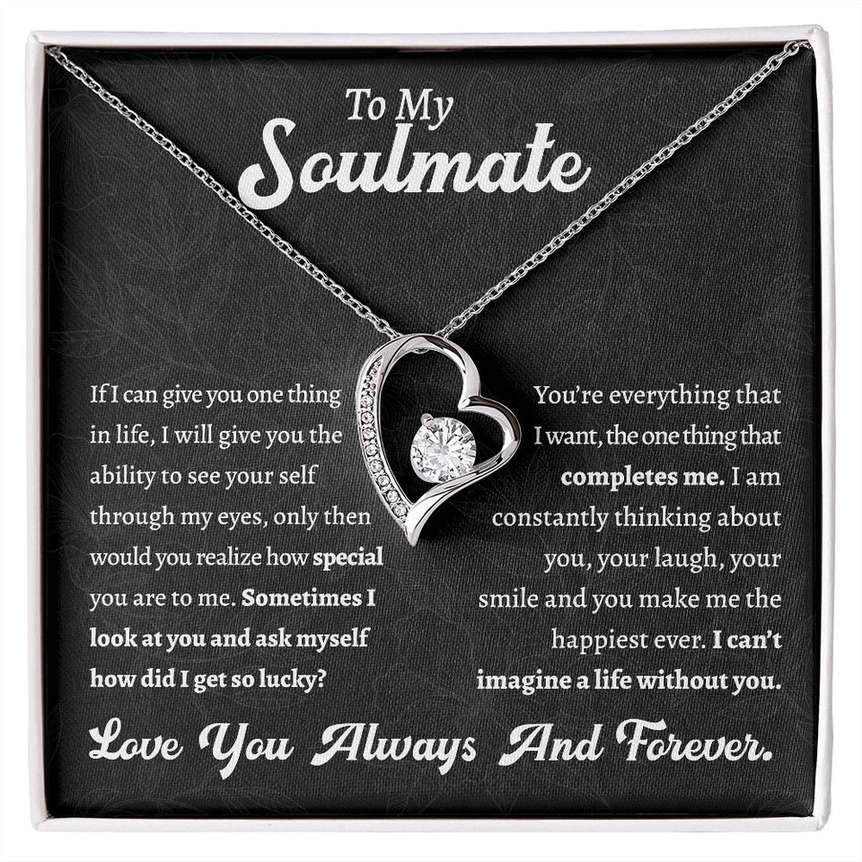 Forever Love Necklace, Special Gift to My Soulmate Gift For Mom, necklace For Wife, Gift For Mother's Day