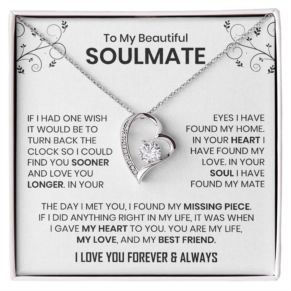 To My Beautiful Soulmate | If I Had One Wish | Forever Love Necklace