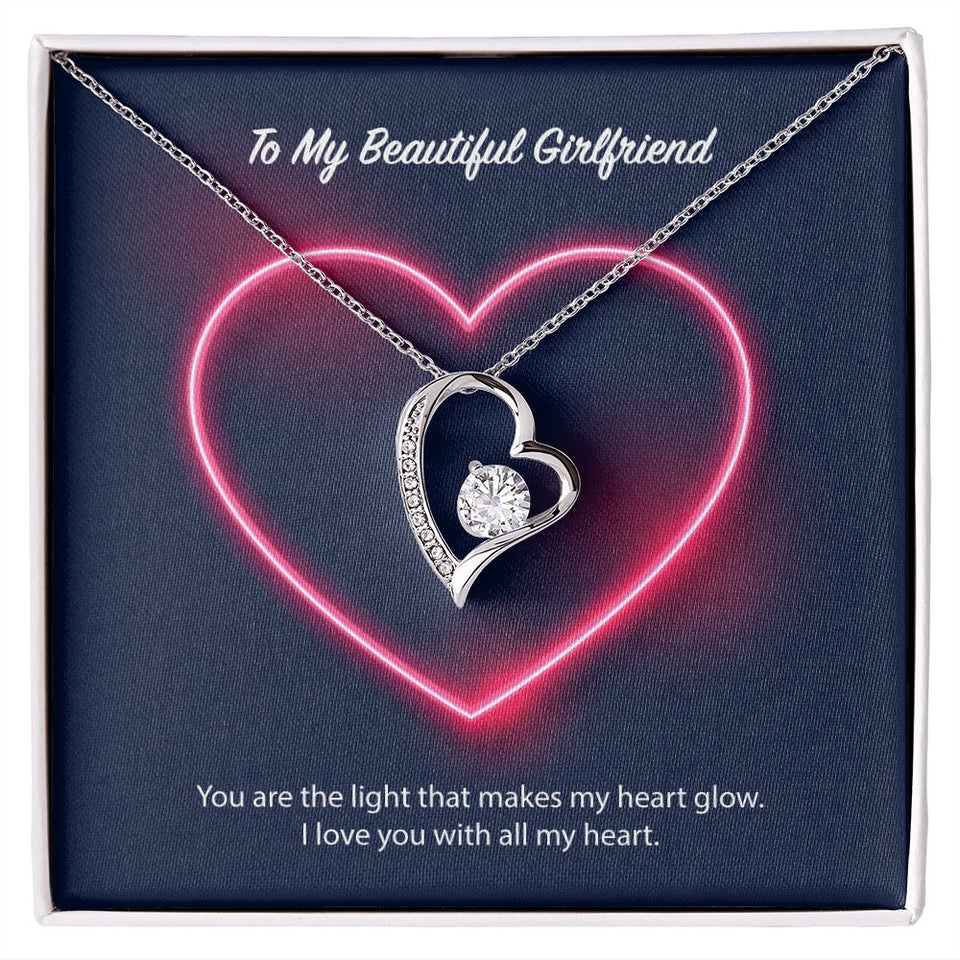 To My Beautiful Girlfriend Forever Love Necklace