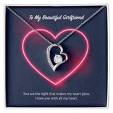 To My Beautiful Girlfriend Forever Love Necklace