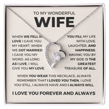 Gift for Wife, Valentine Necklace for Wife - Greatest Treasure - Forever Love Necklace