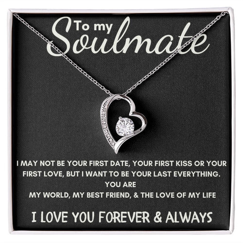 To My Soulmate - Forever Love - Love of My Life Necklace - Black Card