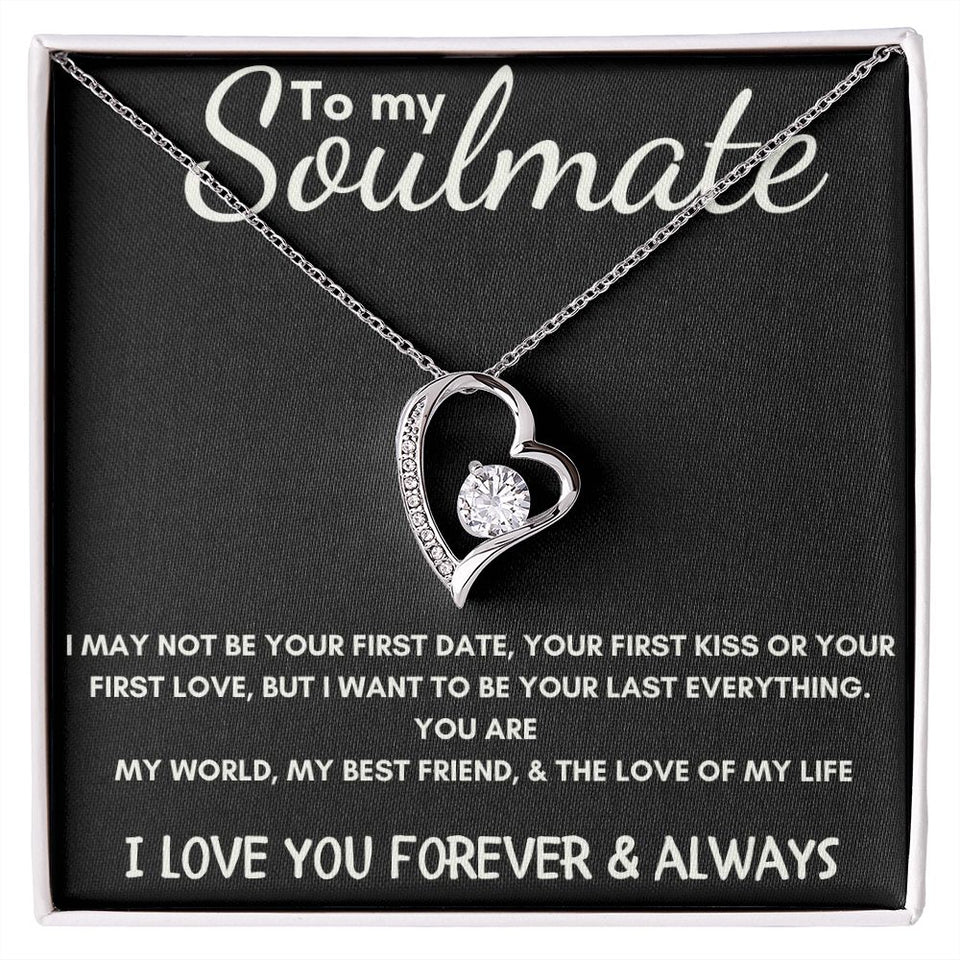 To My Soulmate - Forever Love - Love of My Life Necklace - Black Card