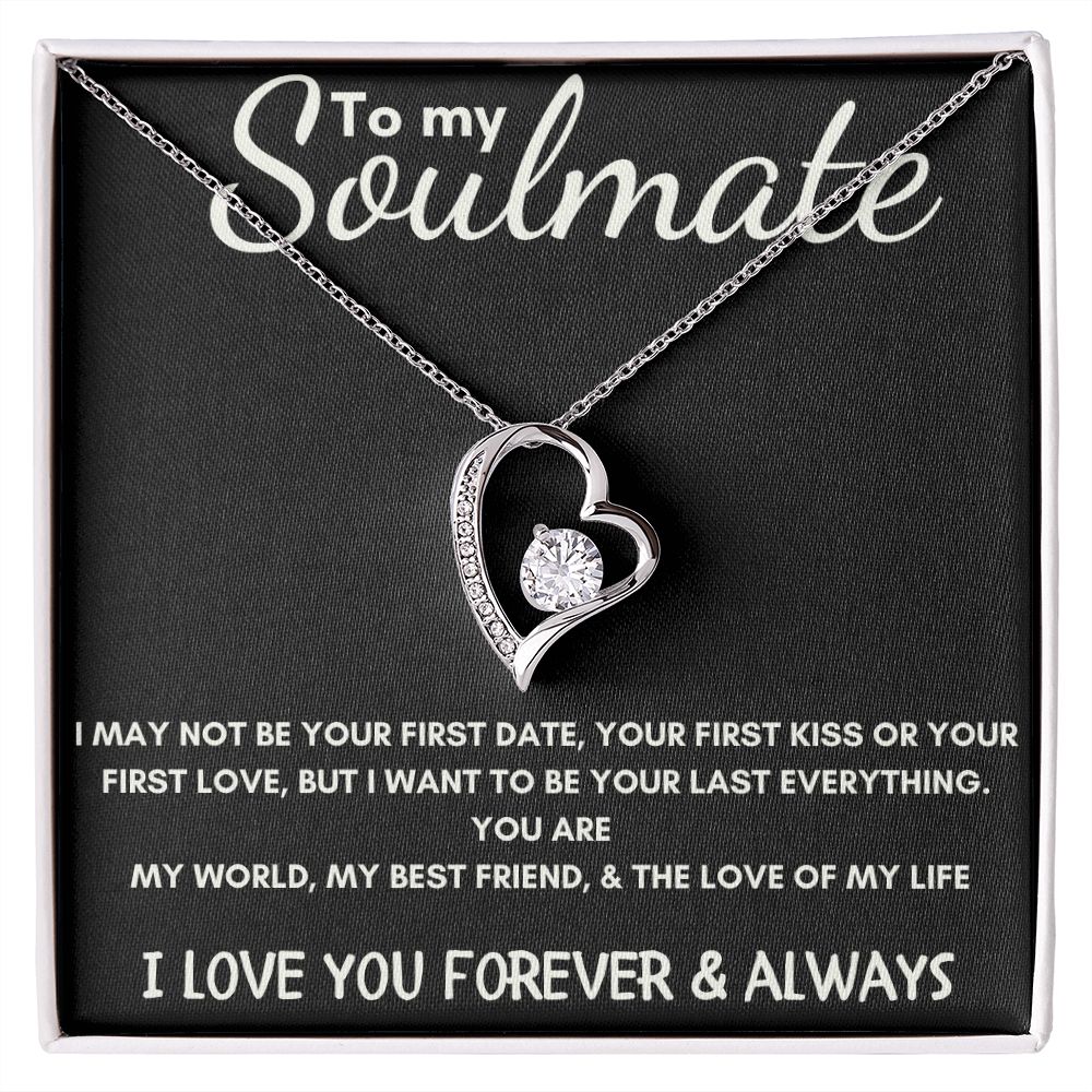 To My Soulmate - Forever Love - Love of My Life Necklace - Black Card