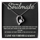 To My Soulmate - Forever Love - Love of My Life Necklace - Black Card