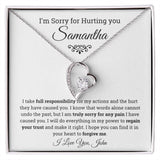 Personalized I'm Sorry Forever Love Necklace, Apology Gift