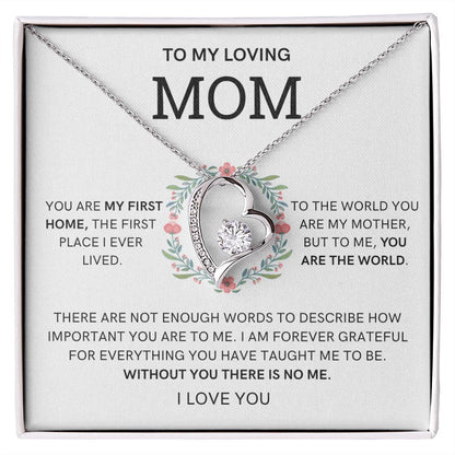 Loving Mom-Forever Love Necklace, Mom Son Gift, Mom Necklace from Daughter