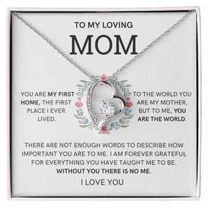 Loving Mom-Forever Love Necklace, Mom Son Gift, Mom Necklace from Daughter