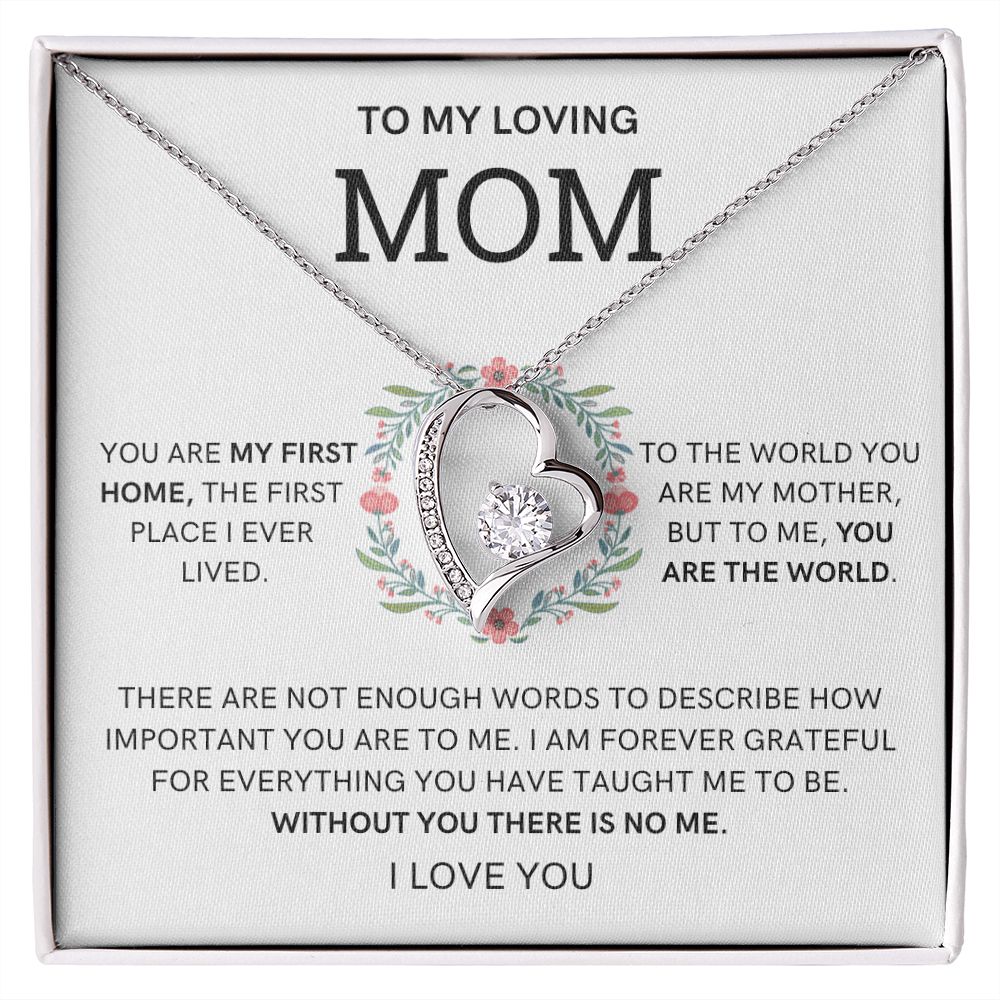 Loving Mom-Forever Love Necklace, Mom Son Gift, Mom Necklace from Daughter