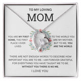 Loving Mom-Forever Love Necklace, Mom Son Gift, Mom Necklace from Daughter