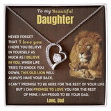 Dad to Daughter Necklace - Forever Love Necklace - Necklace Gift for Daughter from Dad