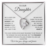 To Our Daughter Forever Love Necklace from Mom & Dad, Dad Gift for her, Mom Gift for Daughter