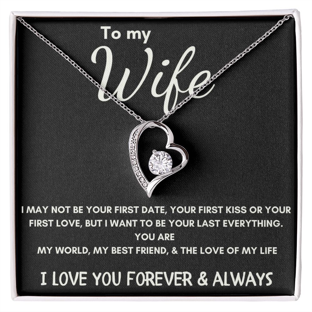 To My Wife - Forever Love - Love of My Life Necklace - Black Card Gift For Mom, necklace For Wife, Gift For Mother's Day