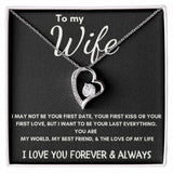 To My Wife - Forever Love - Love of My Life Necklace - Black Card Gift For Mom, necklace For Wife, Gift For Mother's Day