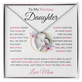 To My Precious Daughter Someday When The Pages Love Mom | Forever Love Necklace