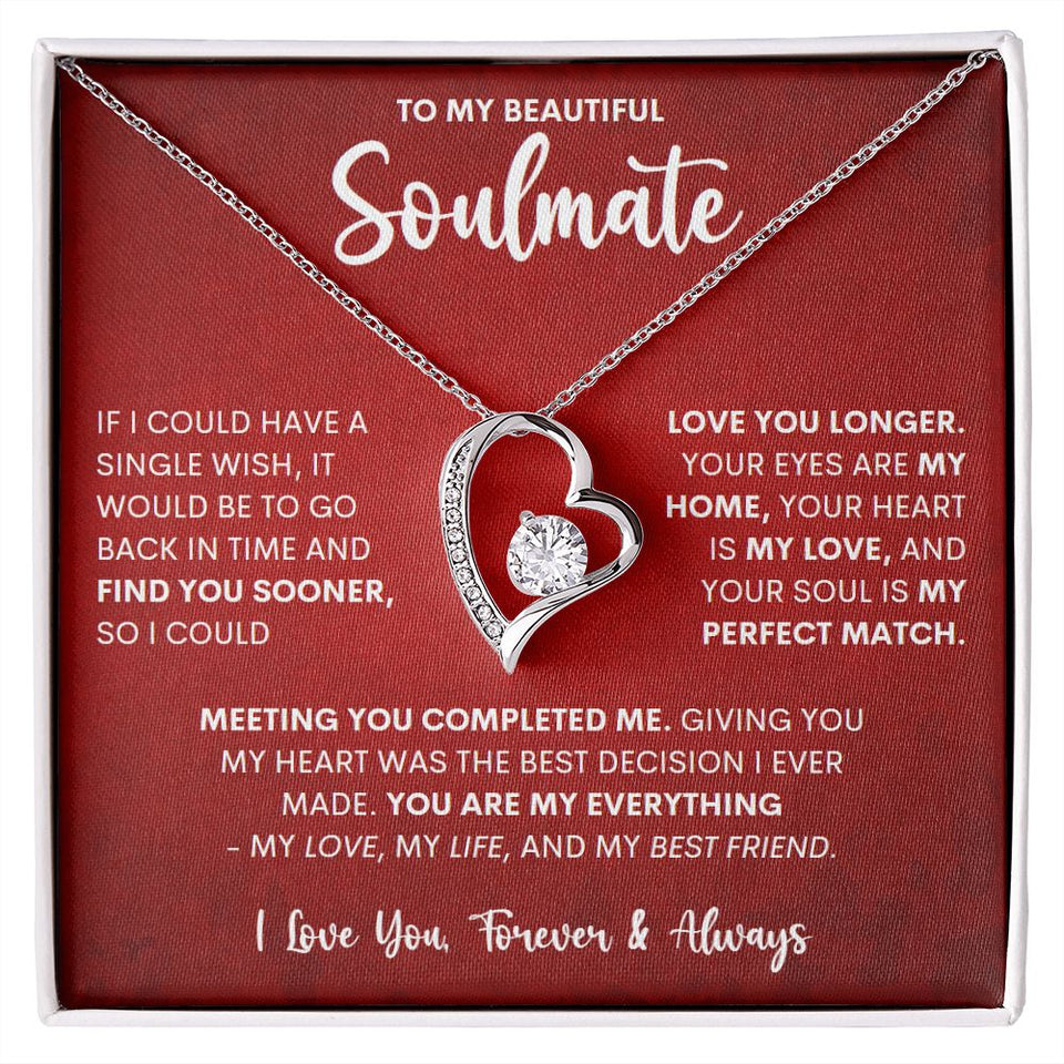 Your Soul Is My Perfect Match | Gift For Soulmate | Forever Love Necklace
