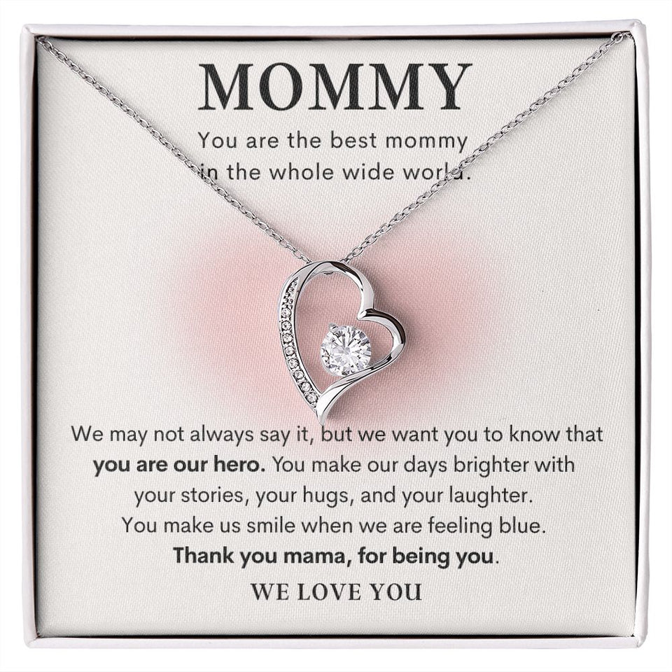 Mommy Forever Love Necklace from Kids, Mommy gift from Husband to Wife from Kids