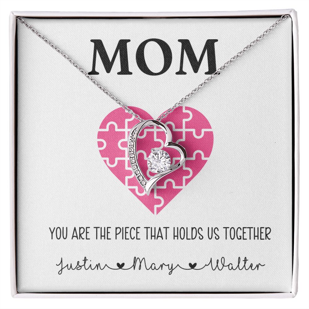 You Hold us Together - Personalized Mother's day Mom Gift Forever Love Necklace