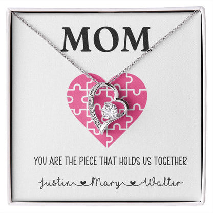 You Hold us Together - Personalized Mother's day Mom Gift Forever Love Necklace