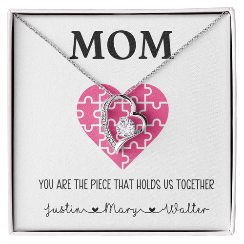 You Hold us Together - Personalized Mother's day Mom Gift Forever Love Necklace