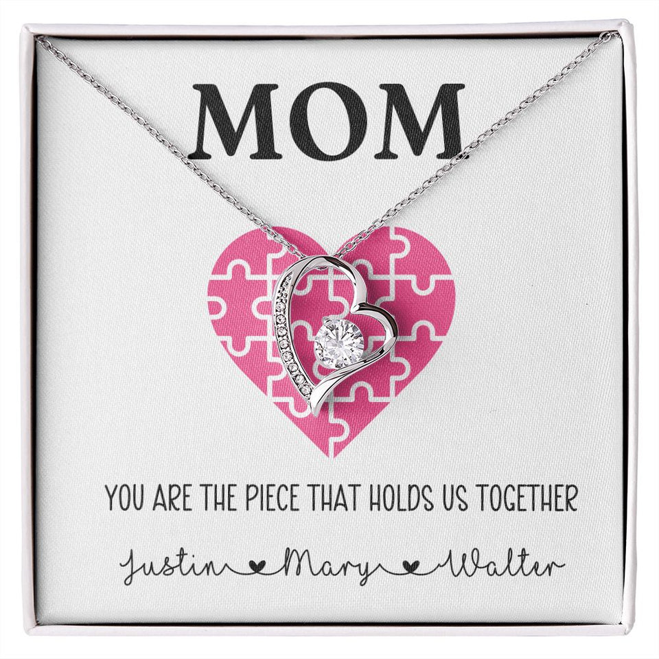 You Hold us Together - Personalized Mother's day Mom Gift Forever Love Necklace