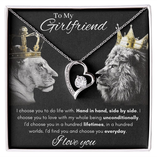 To My Girlfriend - Forever Love Necklace - Hand in Hand Gift For Mom, necklace For Wife, Gift For Mother's Day