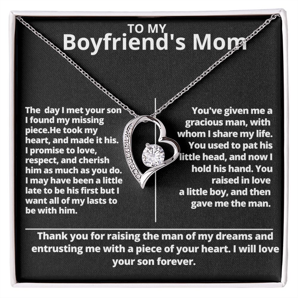 Forever Love Necklace for My Boyfriend's Mom Gift For Mom, necklace For Wife, Gift For Mother's Day