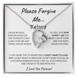 Please forgive me Personalized Forever Love Necklace, Apology Gift