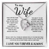 To My Wife - Forever Love Necklace - The Day I Met You - White Card Gift For Mom, necklace For Wife, Gift For Mother's Day