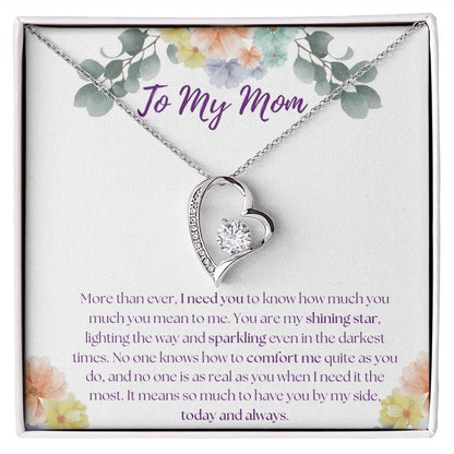 To My Mom - Shining Star - Forever Love Necklace Gift For Mom, necklace For Wife, Gift For Mother's Day