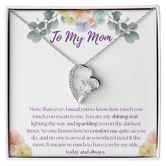 To My Mom - Shining Star - Forever Love Necklace Gift For Mom, necklace For Wife, Gift For Mother's Day
