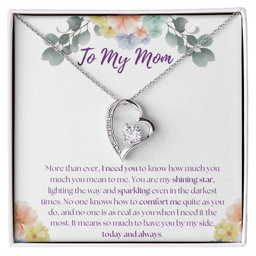 To My Mom - Shining Star - Forever Love Necklace Gift For Mom, necklace For Wife, Gift For Mother's Day