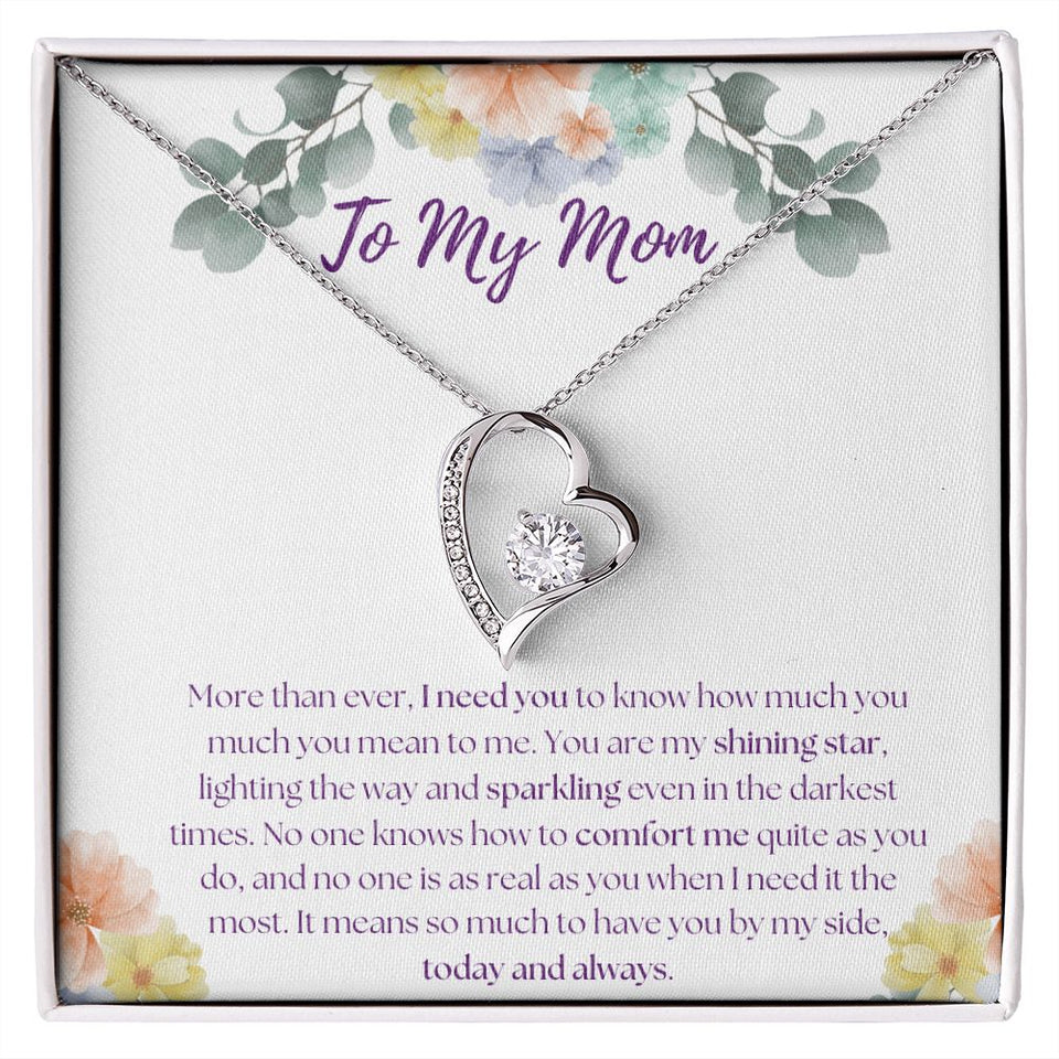 To My Mom - Shining Star - Forever Love Necklace Gift For Mom, necklace For Wife, Gift For Mother's Day