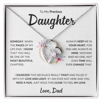 18th birthday gift for Daughter, Forever Love Neckalace, Gift for Daughter 21st birthday, Wedding Day Gift for Daughter From Dad
