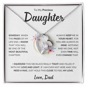 18th birthday gift for Daughter, Forever Love Neckalace, Gift for Daughter 21st birthday, Wedding Day Gift for Daughter From Dad