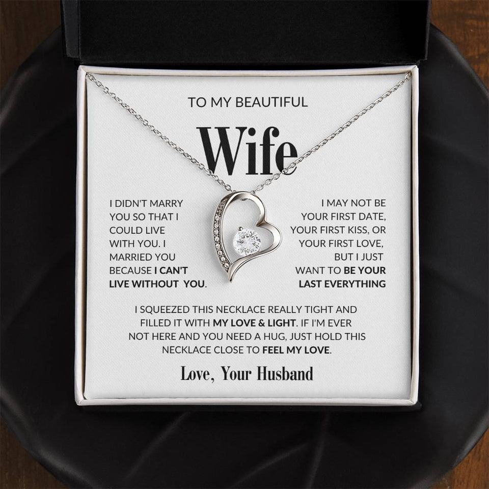 To my Wife Forever Love Necklace Love & Light Gift for her