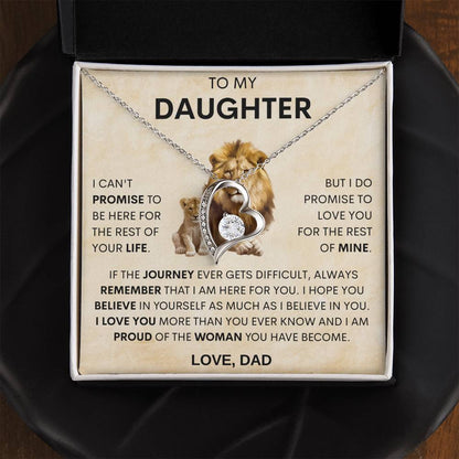 18th birthday gift for Daughter, Forever Love Necklace, Gift for Daughter 21st birthday, Wedding Day Gift for Daughter From Dad