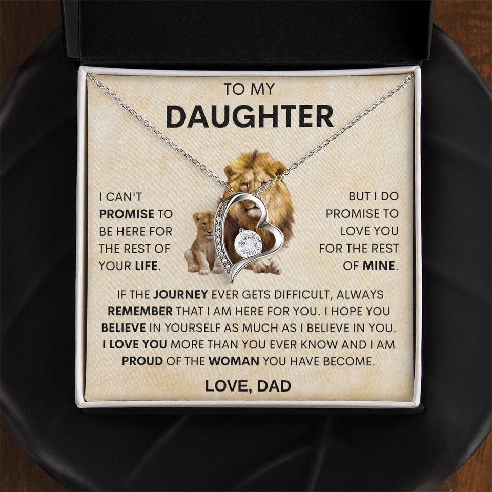18th birthday gift for Daughter, Forever Love Necklace, Gift for Daughter 21st birthday, Wedding Day Gift for Daughter From Dad