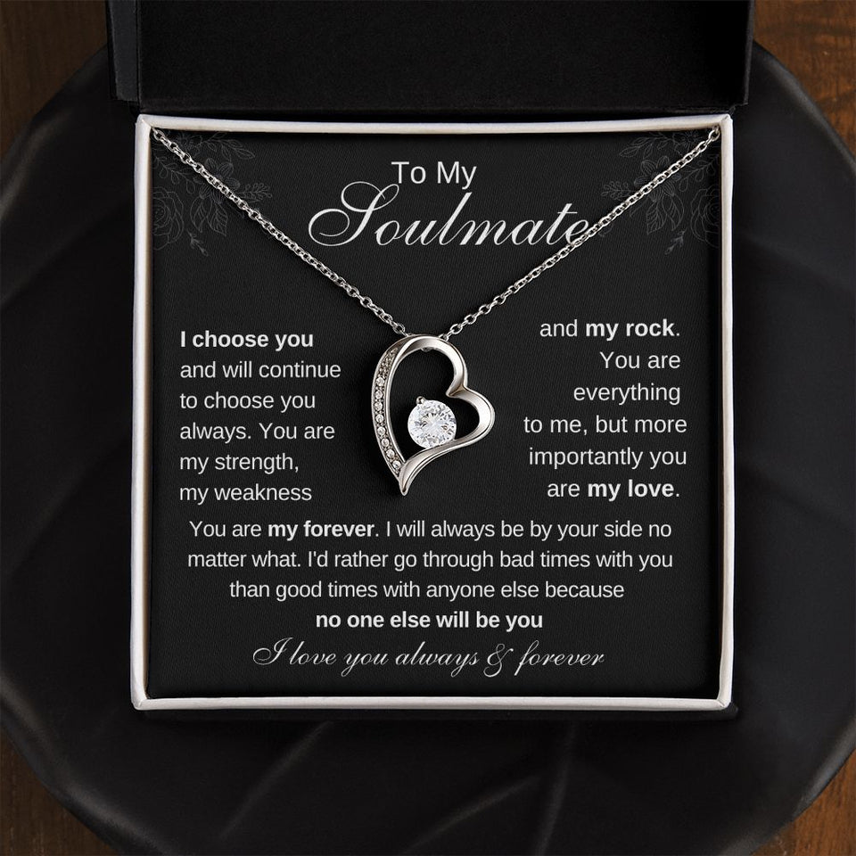 Soulmate You are my Rock Forever Love Pendant Necklace