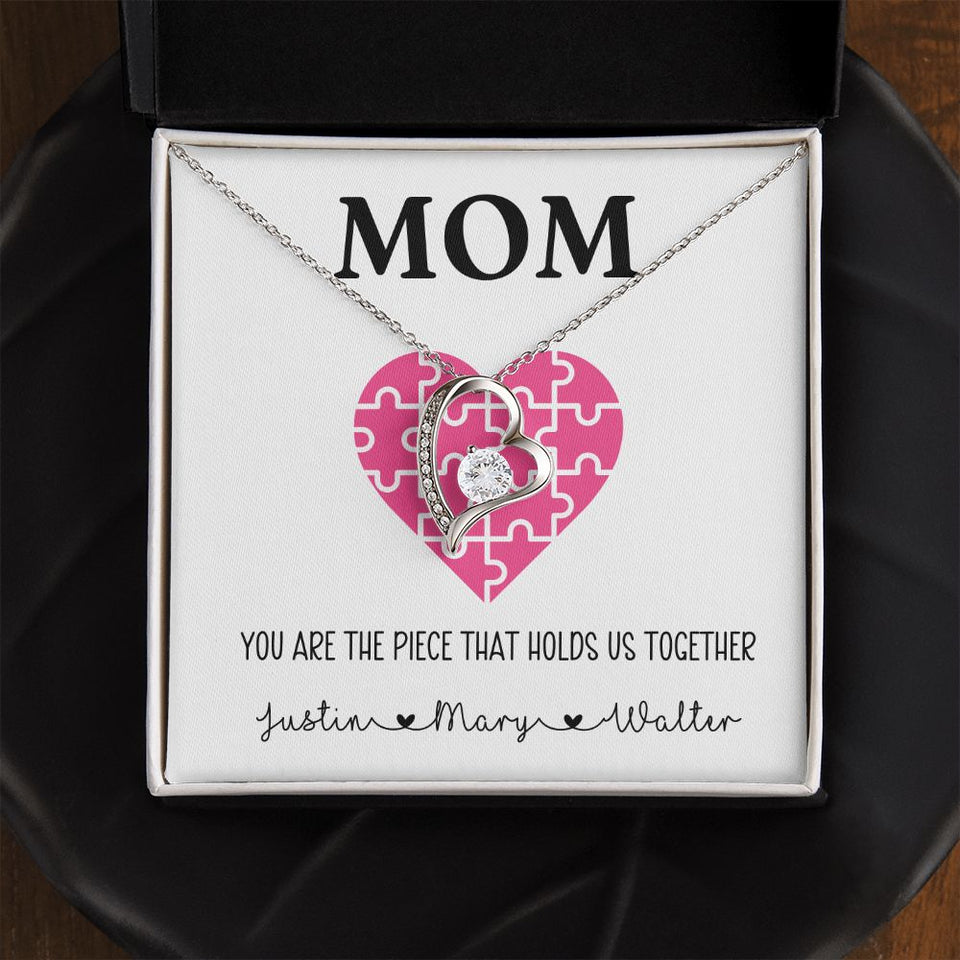 You Hold us Together - Personalized Mother's day Mom Gift Forever Love Necklace