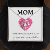You Hold us Together - Personalized Mother's day Mom Gift Forever Love Necklace