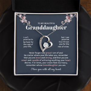 Granddaughter Brave & Strong, Forever Love Necklace, Perfect Gift For Granddaughter