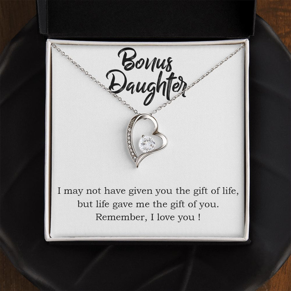 Stepdaughter Forever Love Heart Necklace